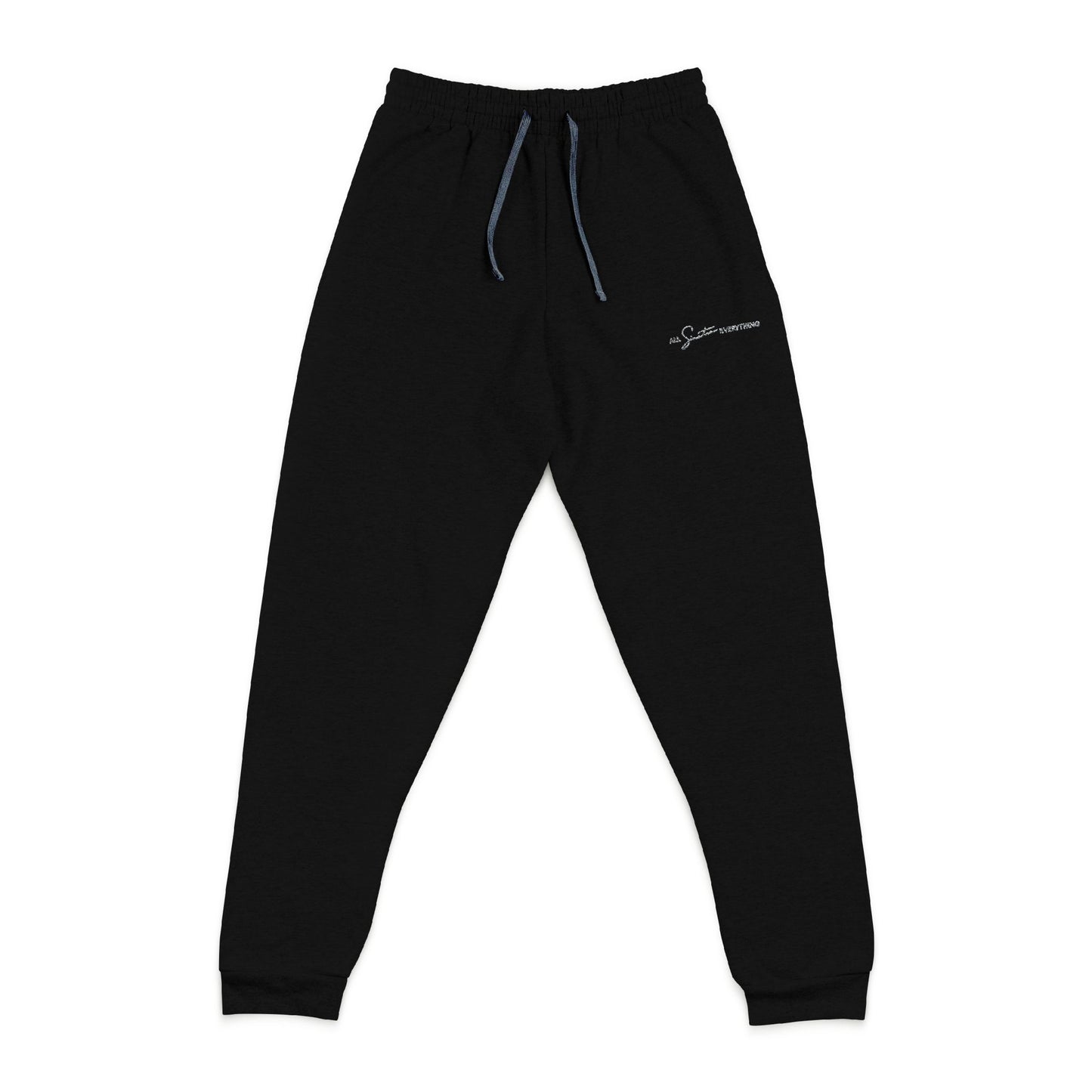 All Sinatra Everything Black Embroidered Unisex Joggers